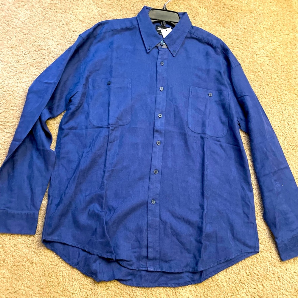 Blue button down